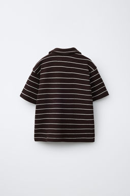 CONJUNTO WAFFLE CAMISA Y BERMUDA RAYAS / Marr?n - Zara фото 4