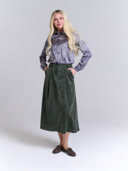 Вельветовая юбка А-силуэта
