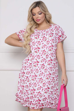 Платье П-2171/16 Цвет:белый с розовым - Леди агата фото 7