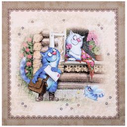 НАБОР САЛФЕТОК ИЗ 2-Х ШТ СИНИЕ КОТЫ. ЛЮБОВЬ МОЯ,40Х40СМ, 100 - Lefard фото 3