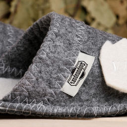 Тапочки для бани Листок серые, войлок - Добропаровъ фото 4