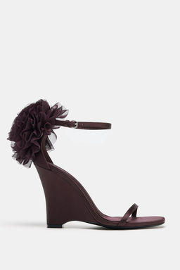 MAXI FLOWER WEDGE SANDALS - Zara фото 3