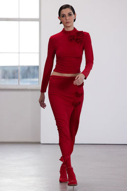 Limited Edition Orme Gul Detayl? Krep Bluz TPRAW25BZ00006 - Trendyolmilla фото 7