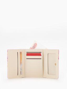 Кошелёк женский на кнопке, 10?1.5?8 см, с принтом, розовый