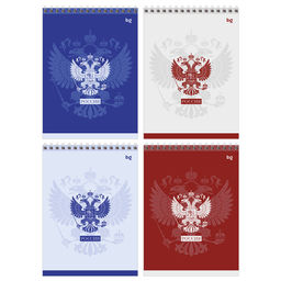 Блокнот А5 80л. на гребне "Россия" ("BG", Б5гр80 06549) твердая подложка