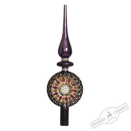 Верхушка "Lumiere" фиолетовая винтаж (стекло) 9х4х29 см
