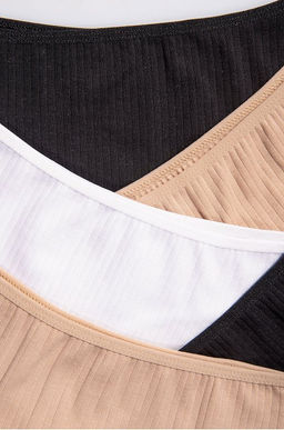 Женские трусы-стринги в рубчик 5 шт. Nicoletta  фото 11