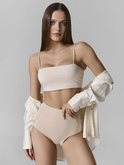 Цена за 2 штуки! Трусы макси женские бежевые утягивающие