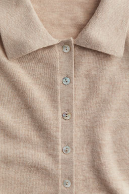 Cashmere-blend polo shirt - H&m фото 7
