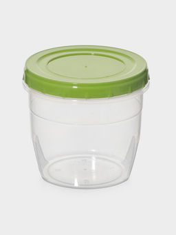 Цена за 2 шт. Банка для хранения продуктов, 1 л, пластик, прозрачная, крышка МИКС