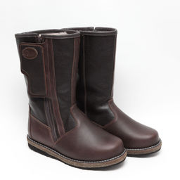 Сапоги мужские Алтай, коричневые, войлочная подошва