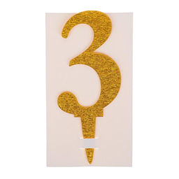 Цена за 3 шт. Топпер для торта 3, акрил, МИКС