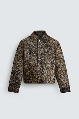 PRINTED SHEEPSKIN LEATHER JACKET - Zara фото 7