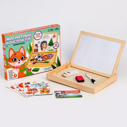 Конструктор магнитный Животные, 56 деталей - Лесная мастерская фото 2