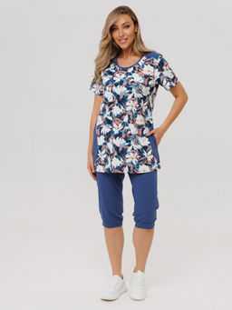 Костюм женский К-223 (кулирка) Индиго