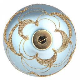 Елочная игрушка шар стеклянная д8см, голубой металлик, ручная художественная роспись, подарочная упаковка (Россия) - Домашняя мода фото 6