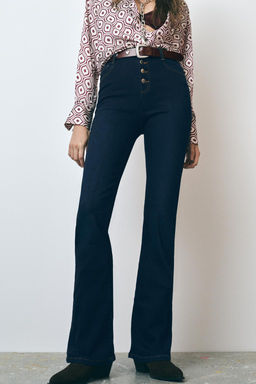 Z1975 FLARED HIGH-WAIST JEANS - Zara фото 6
