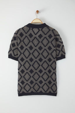 TRENDYOL MAN Lacivert Oversize Fit Ajurlu Polo Yaka Triko Tshirt TMNSS25PO00040 - Trendyolmilla фото 8