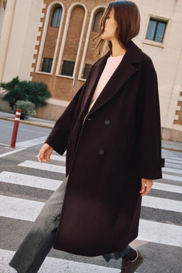 ABRIGO OVERSIZE SOFT / Burgundy - Zara фото 16
