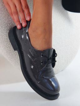 Туфли полуботинки 105.2693.bl. Серо-коричневый наплак