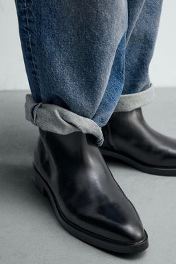 LEATHER POINTED BOOTS - Zara фото 3