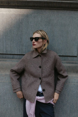 HERRINGBONE SHORT COAT - Zara фото 4