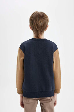 Толстовка для мальчиков с круглым вырезом и вышивкой - Defacto фото 5