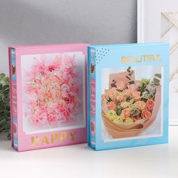 Фотоальбом на 100 фото 10?15 см Пышные розовые цветы, в коробке, 26.5?21?5.3 см, МИКС