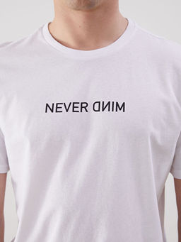 Bisiklet Yaka K?sa Kollu Bask?l? Penye Erkek Ti??rt