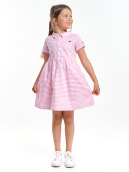 Платье для девочки нарядное UD 2684 клетка розовая - Mini maxi фото 18