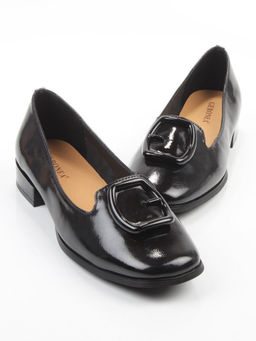 06-DLG03-2 BLACK Туфли женские (натуральная кожа)