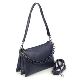 Женская сумка через плечо из эко кожи с пятью отделениями 23/83 Синий