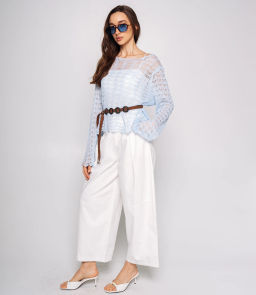 Лонгслив+топ #КТ2979, голубой