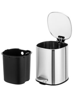 Контейнер для мусора 3 л 21,5*17*23,5 см с педалью + ведро, серебро - Elan gallery фото 15