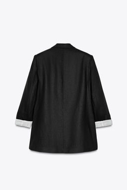 LINEN BLAZER WITH PRINTED CUFFS - Zara фото 21
