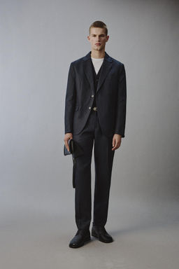 PANTAL?N TRAJE 100% LINO / Marino