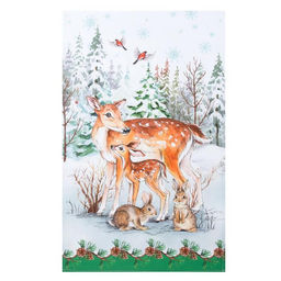 Полотенце Олени ТМ Этель: Новогодний лес, 40 67 см, 100 % хлопок, саржа, 190 г/м  фото 2