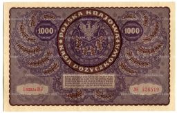 Банкнота 1000 марок 1919 года Польша