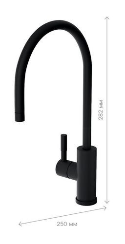 Кран для питьевой воды WLG1301-011 (исп. 3) (матовый чёрный) АКВАФОР