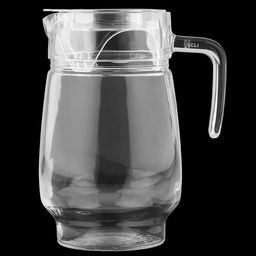 Кувшин стеклянный Фортуна 1,6л, д10,3см, h20,7см, основание д9,5см, прозрачная пластмассовая крышка, Дели Гласс (Deli Glass) (Китай) - Домашняя мода фото 2