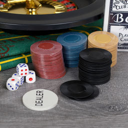 Набор игровой фишки, карты, рулетка, кости, сукно / 6650 /уп 8/ - ГалеонТрейд фото 4