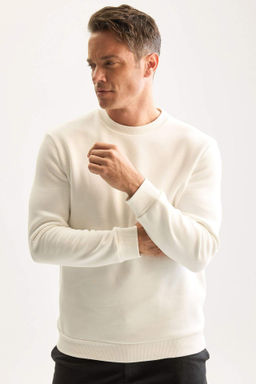 Lacivert 3 Iplik Pamuklu Sardonlu Ici Polarl? Regular Fit Bisiklet Yaka Kal?n Sweatshirt - Defacto фото 10