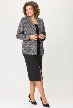 Костюм БелЭльСтиль 866/597 черный дизайн+черный однотон  фото 4