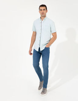 Ye_il Regular Fit K_sa Kollu G_mlek