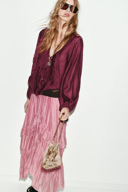 RUFFLED BLOUSE - Zara фото 11