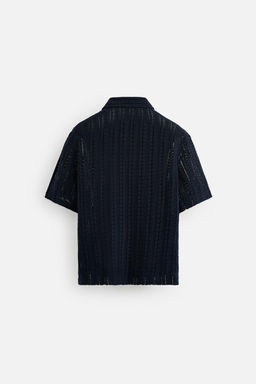 CROCHET TEXTURED SHIRT - Zara фото 3