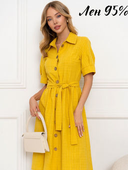 !!ЛЕН 95%!!! Платье 5696 - Open-style фото 11