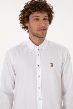 Erkek Beyaz Uzun Kollu Basic G_mlek Sepette S_rpriz _ndirim - U.s. polo assn фото 2