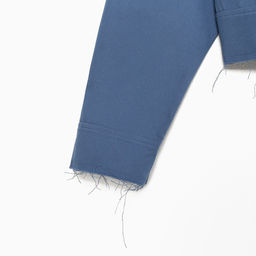 Рубашка женская укороченная с разрезами MIST: Denim, размер 48, синяя