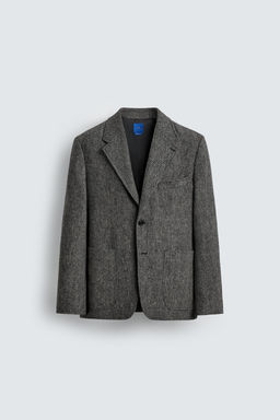 100% WOOL TEXTURED BLAZER AARON LEVINE X ZARA  фото 7